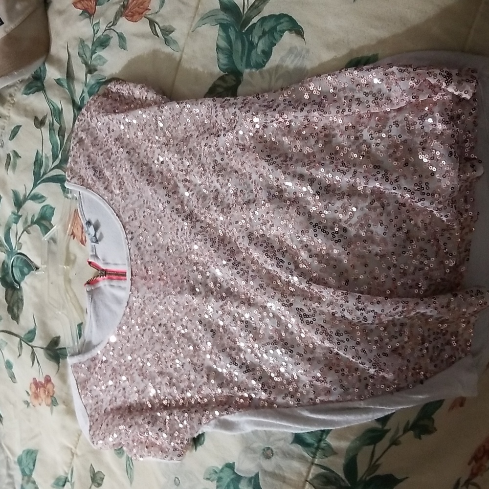 Charlotte Russell shirt small. Lite pinkish  Gold sequence